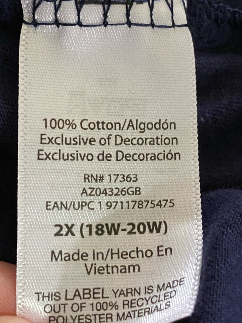 Aria Navy Cotton Nightgown 2X Lace Trim Cottagecore Granny Chic Sleep Dress - Picture 8 of 8